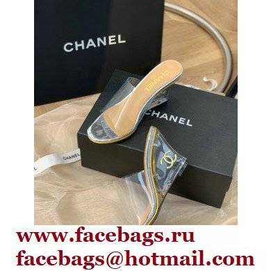 Chanel Transparent PVC Wedge Mules Silver 2022 - Click Image to Close