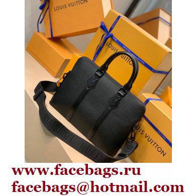 Louis Vuitton Aerogram leather Briefcase Bag M59159 Black