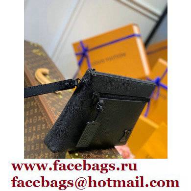 Louis Vuitton Aerogram leather Pochette Ipad Pouch Bag M69837 Black - Click Image to Close