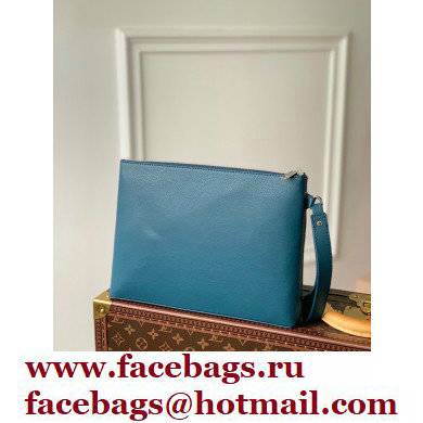 Louis Vuitton Aerogram leather Pochette Ipad Pouch Bag M81029 Blue - Click Image to Close