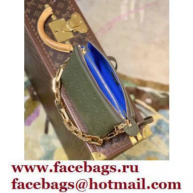 Louis Vuitton Monogram-embossed Lambskin Coussin BB Bag Army Green - Click Image to Close