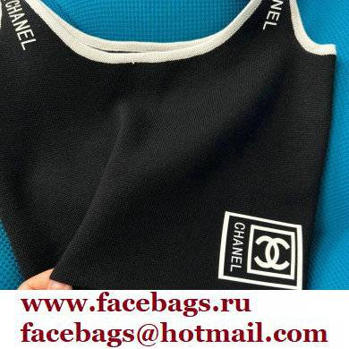 chanel logo printed black vest 2022 - Click Image to Close