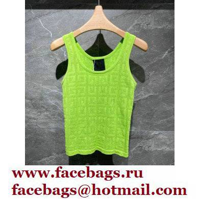 fendi logo printed knitted vest green 2022 - Click Image to Close