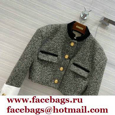 gucci Check tweed jacket with Double G buttons 2022