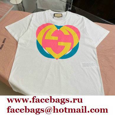 gucci Interlocking G heart T-Shirt white 2022