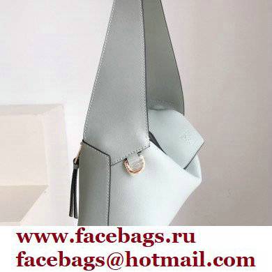 loewe Puzzle Hobo bag in nappa calfskin Linen Blue