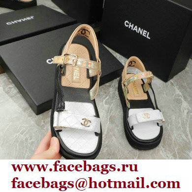 Chanel Lambskin Sandals G38880 02 2022 - Click Image to Close