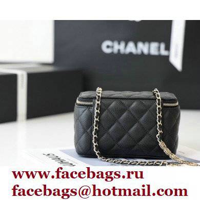 Chanel Vanity Case Bag with Chain AP2625 in Original Quality Grained Calfskin Black 2022 - Click Image to Close