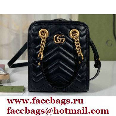 Gucci GG Marmont matelasse Mini Bag 696123 leather Black