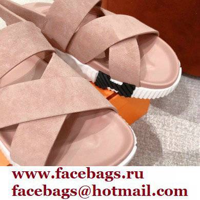 Hermes Electric sandals Suede Nude 2022 - Click Image to Close