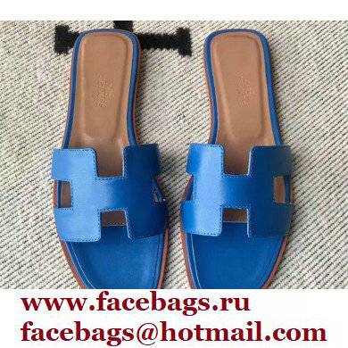 Hermes Oran Flat Sandals in Swift Box Calfskin 58 - Click Image to Close