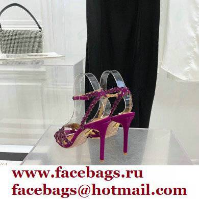 Aquazzura Heel 10.5cm Tequila Plexi Sandals Purple 2022 - Click Image to Close