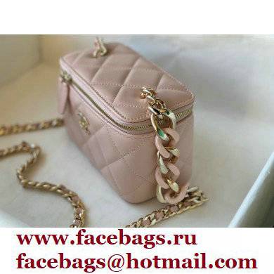 Chanel Lambskin Small Vanity Case with Chain Bag 81172 Pink 2022