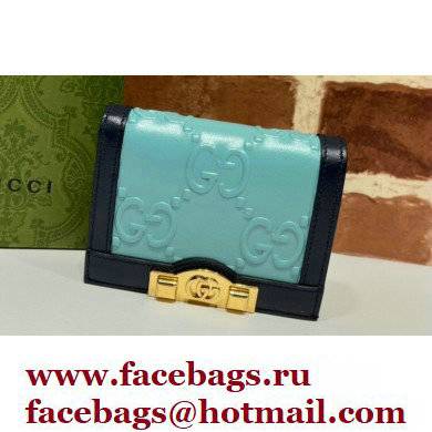 Gucci GG card case wallet 676150 Blue 2022