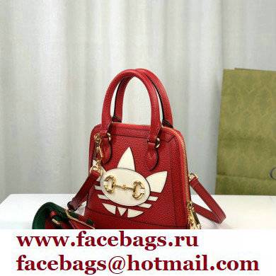 Gucci x Adidas Horsebit 1955 mini Top Handle bag 677212 Red 2022 - Click Image to Close