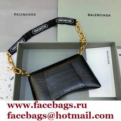 balenciaga downtown XS shoulder bag with chain black